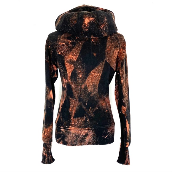 Lululemon Scuba Hoodie Black Custom Bleached 8 - Picture 2 of 16